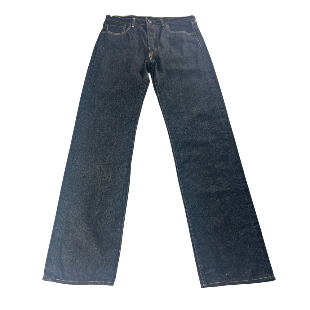 Levi's 501 Jeans Mens 34x36 Dark Wash Button Fly Straight Leg Denim EUC